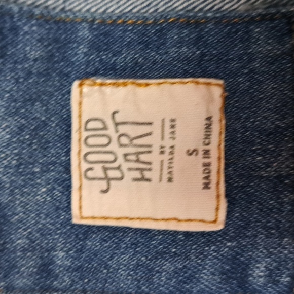 Matilda Jane Good Hart Lone Star Denim blue jean Jacket western festival fray S - Picture 6 of 9